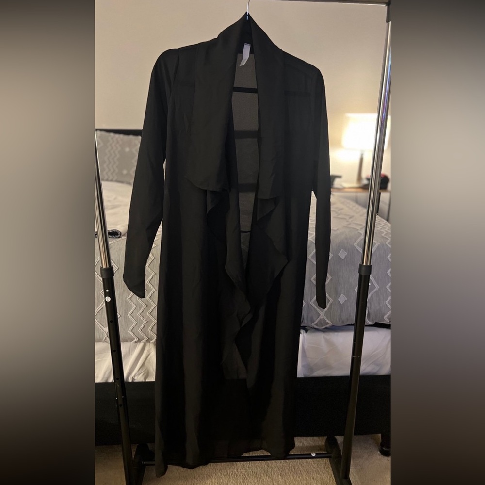 Black Sheer Duster Size L